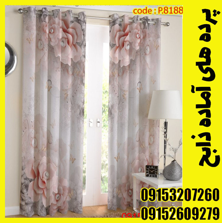 پنل هازان عرض 140 ارتفاع 190 طرح گل کد 8188